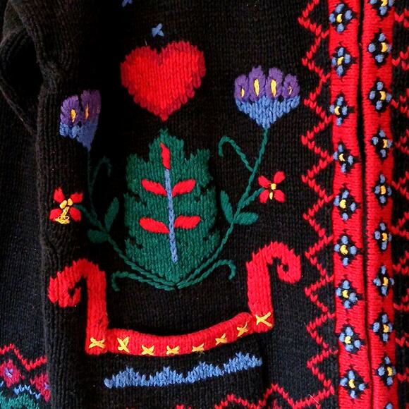 Vintage Woodstock International By Bernard Cardigan Sweater - Picture 5 of 7